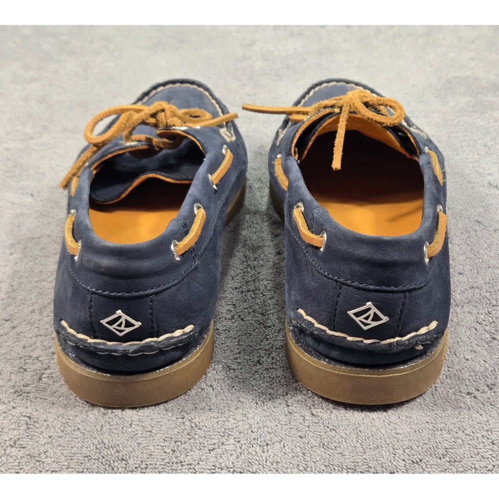 Sperry Top-Sider Gold Cup Women's 9M Navy Leather Boat Shoes Tan Laces - Picture 5 of 10